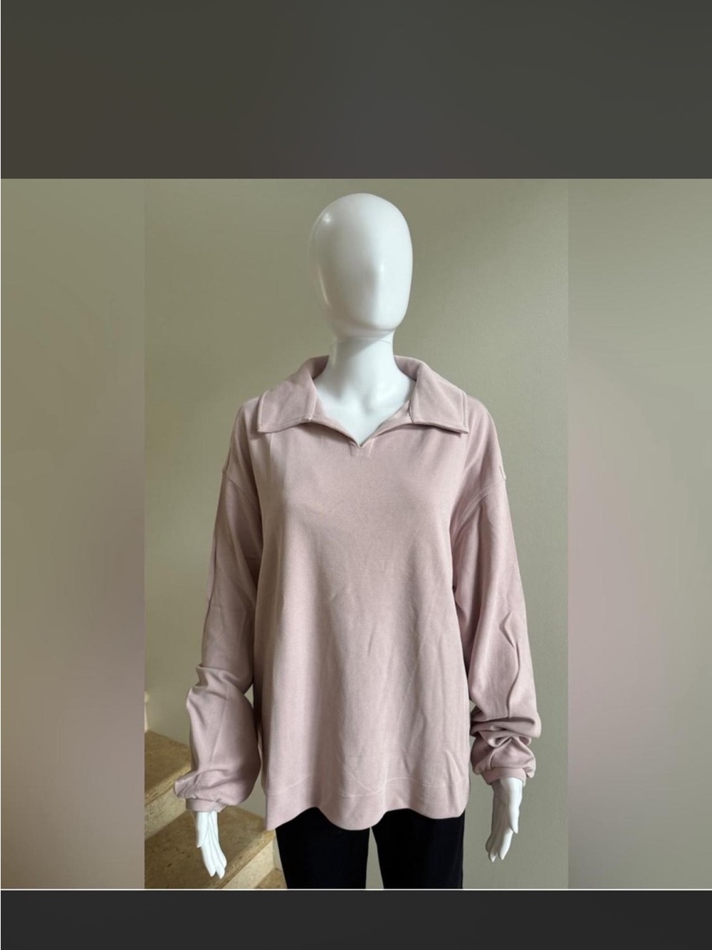 lululemon athletica Light Pink Open-Collar Pullover